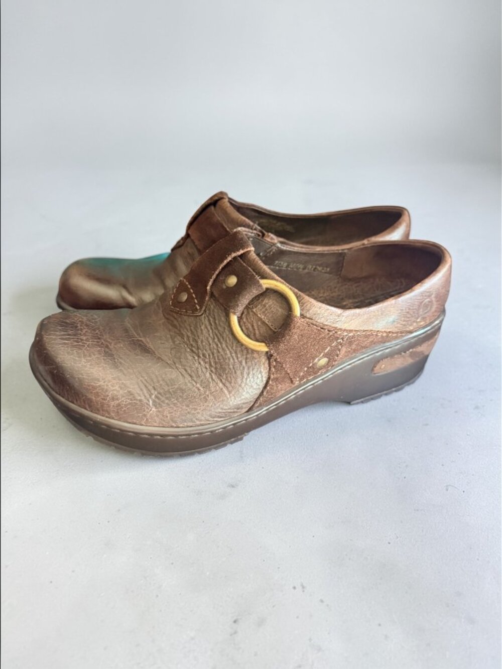 Born size 7  Slip On Shoes  Brown Leather B72623 - Picture 4 of 9